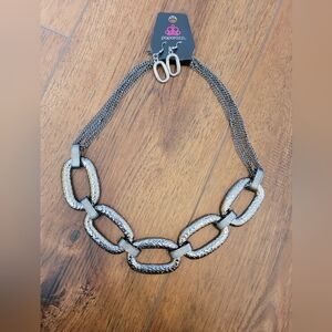 Paparazzi Bold Black Chain Necklace Set
